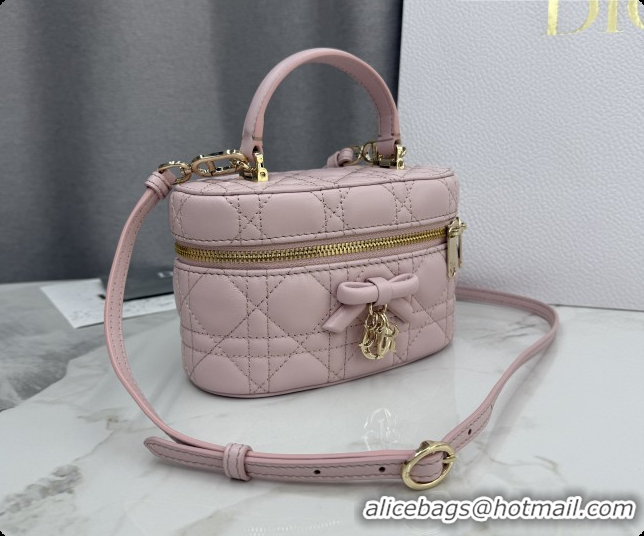 Unique Style Dior Mini Vanity Bag in Cannage Lambskin S2603 Rose Soupir Pink 2026