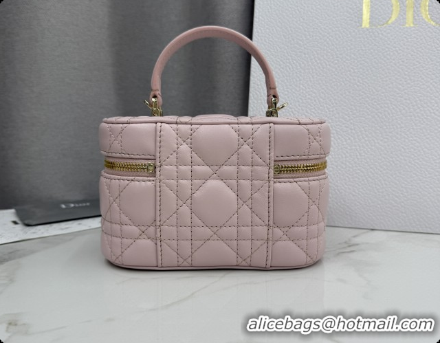 Unique Style Dior Mini Vanity Bag in Cannage Lambskin S2603 Rose Soupir Pink 2026