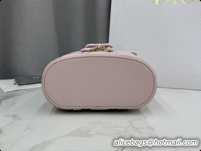 Unique Style Dior Mini Vanity Bag in Cannage Lambskin S2603 Rose Soupir Pink 2026