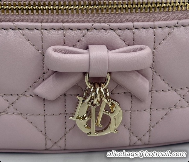 Unique Style Dior Mini Vanity Bag in Cannage Lambskin S2603 Rose Soupir Pink 2026