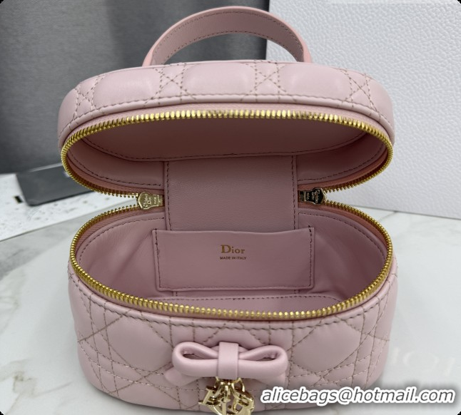 Unique Style Dior Mini Vanity Bag in Cannage Lambskin S2603 Rose Soupir Pink 2026