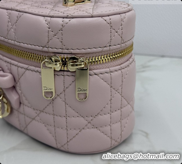 Unique Style Dior Mini Vanity Bag in Cannage Lambskin S2603 Rose Soupir Pink 2026
