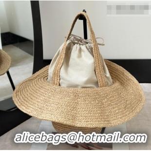 Buy Discount The Row Raffia Straw Hat-Shaped Bag 8865 Beige 2026