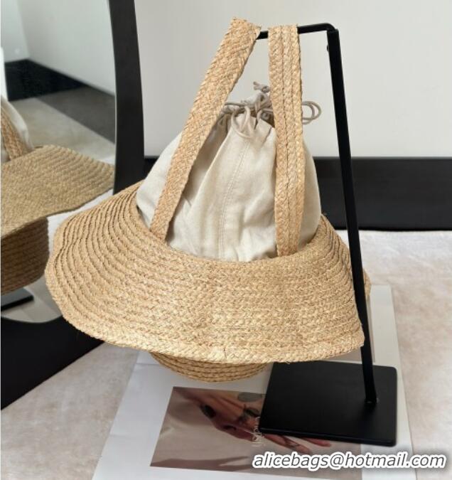 Buy Discount The Row Raffia Straw Hat-Shaped Bag 8865 Beige 2026
