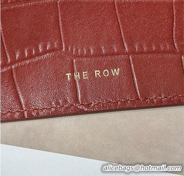 Grade Quality The Row Margaux 12 Tote Bag in Samanta Crocodile Embossed Leather 8818 Burgundy 2026