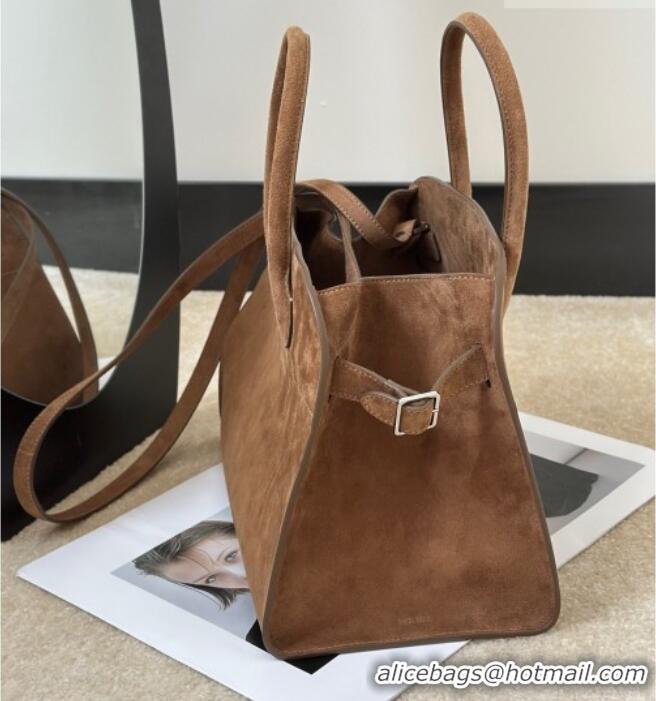 Big Discount The Row Margaux 12 Tote Bag in Suede 8818M Light Brown 2026 