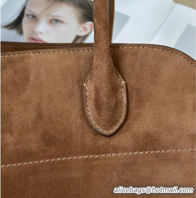 Big Discount The Row Margaux 12 Tote Bag in Suede 8818M Light Brown 2026 