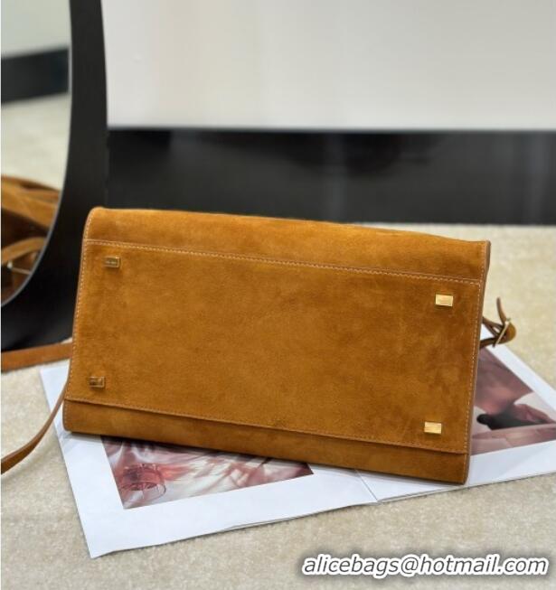 Top Grade The Row Margaux 12 Tote Bag in Suede 8818M Gold-Tone 2026