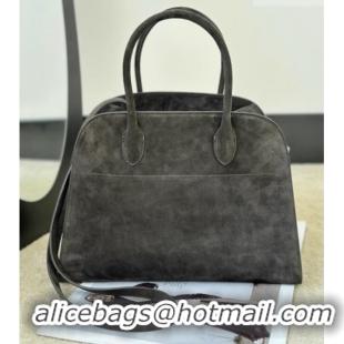 Good Taste The Row Margaux 12 Tote Bag in Suede 8818M Green 2026