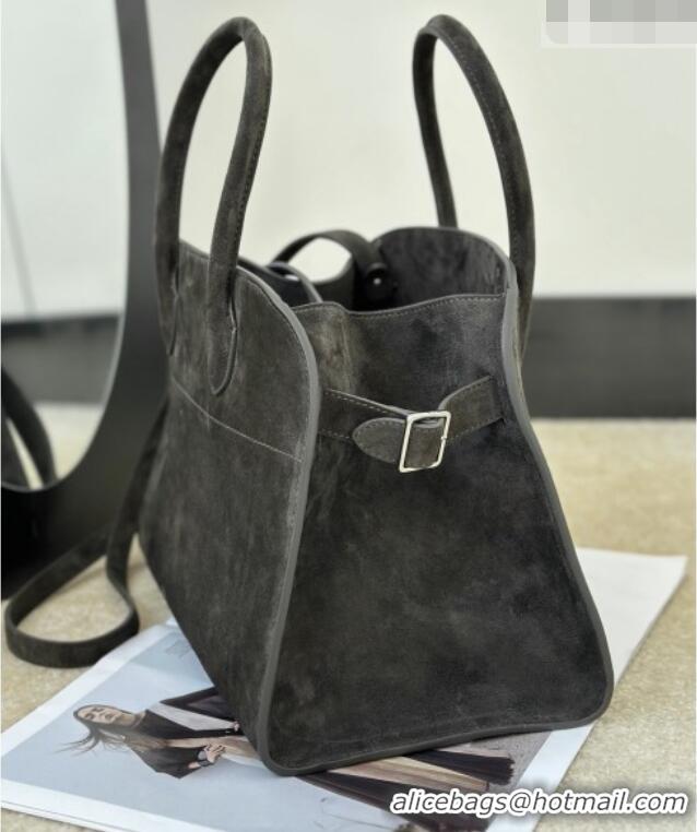 Good Taste The Row Margaux 12 Tote Bag in Suede 8818M Green 2026