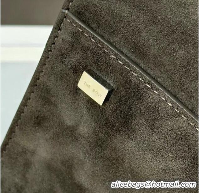 Good Taste The Row Margaux 12 Tote Bag in Suede 8818M Green 2026