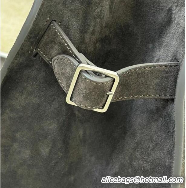 Good Taste The Row Margaux 12 Tote Bag in Suede 8818M Green 2026