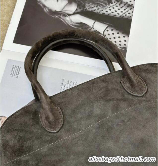Good Taste The Row Margaux 12 Tote Bag in Suede 8818M Green 2026
