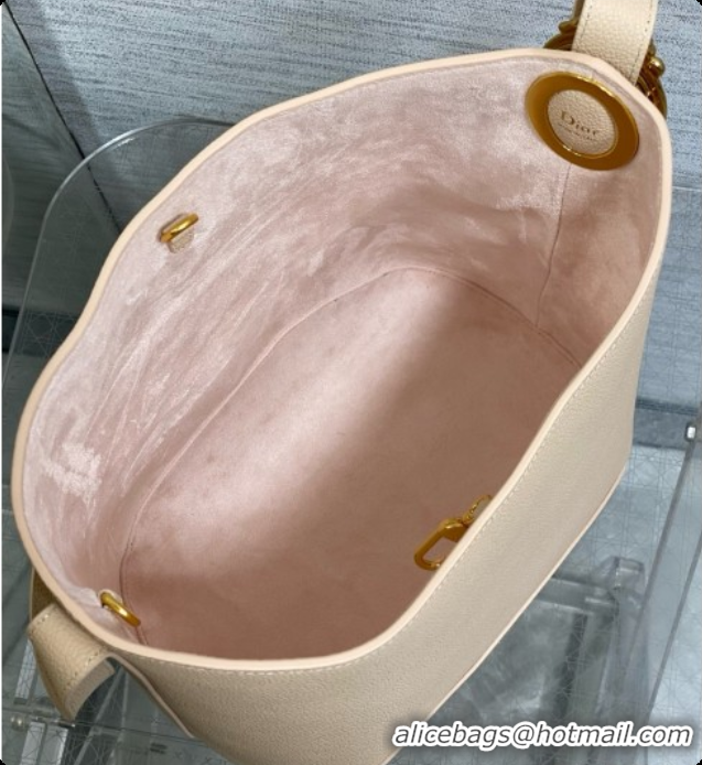 Affordable Price Dior Medium Dior Médaillon Bucket Bag in Beige Grained Calfskin 6072544 2026