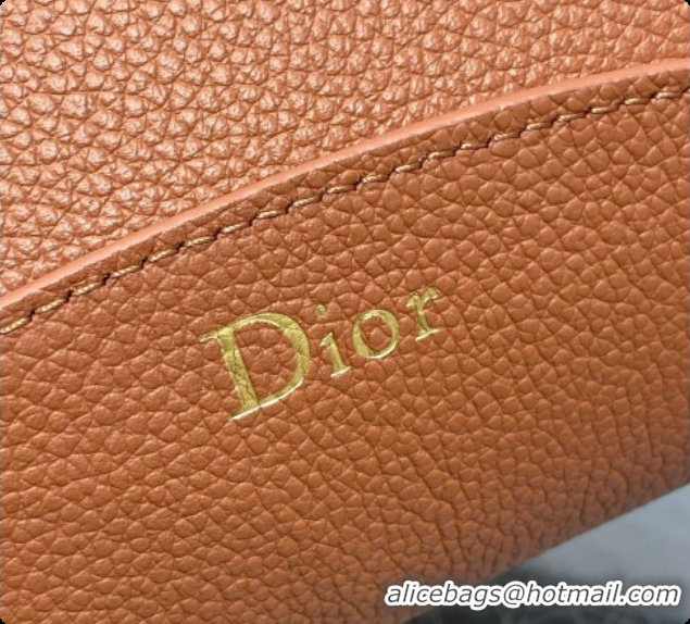 Best Quality Dior Medium Dior Médaillon Bucket Bag in Brown Grained Calfskin 6072545 2026