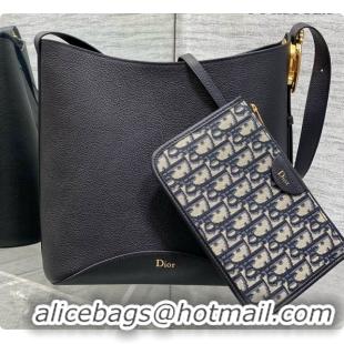 Best Design Dior Medium Dior Médaillon Bucket Bag in Black Grained Calfskin 6072546 2026