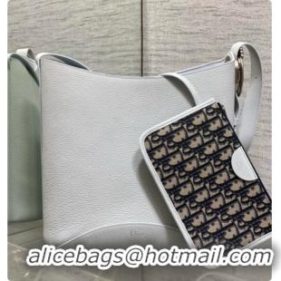 Classic Practical Dior Medium Dior Médaillon Bucket Bag in Light Blue Grained Calfskin 6072551 2026