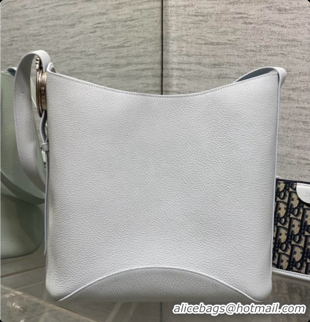 Classic Practical Dior Medium Dior Médaillon Bucket Bag in Light Blue Grained Calfskin 6072551 2026