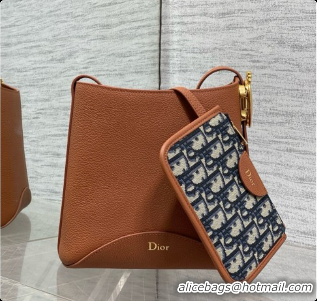 Low Price Dior Small Dior Médaillon Bucket Bag in Brown Grained Calfskin 6072542 2026