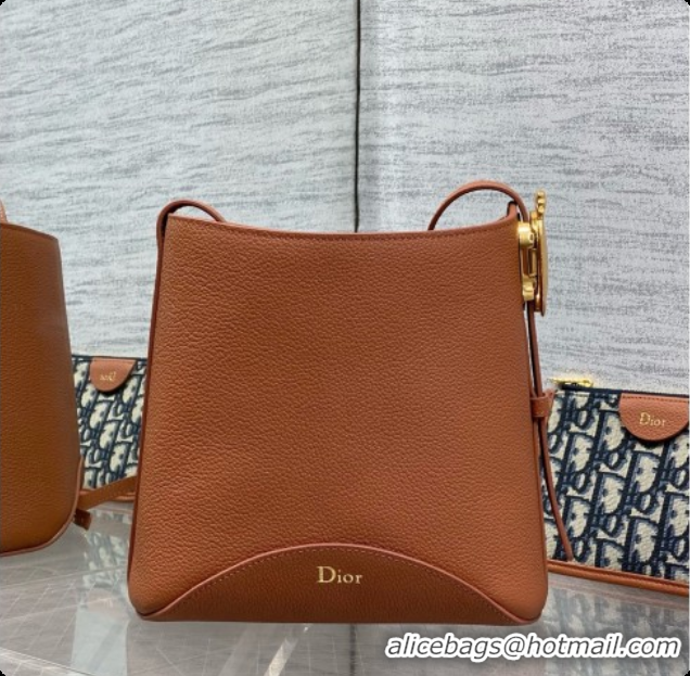 Low Price Dior Small Dior Médaillon Bucket Bag in Brown Grained Calfskin 6072542 2026