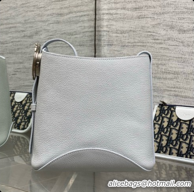 New Style Dior Small Dior Médaillon Bucket Bag in Light Blue Grained Calfskin 6072552 2026