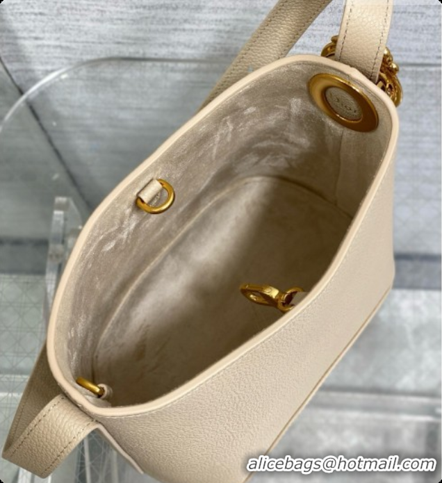 Reasonable Price Dior Small Dior Médaillon Bucket Bag in Beige Grained Calfskin 6072553 2026