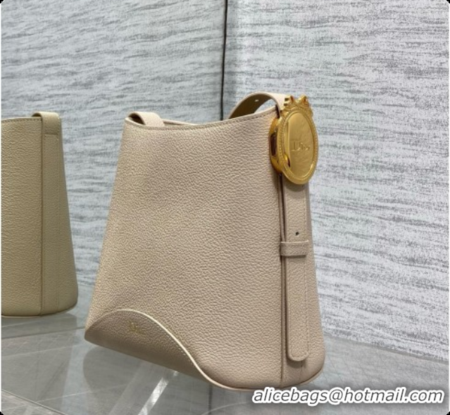 Reasonable Price Dior Small Dior Médaillon Bucket Bag in Beige Grained Calfskin 6072553 2026