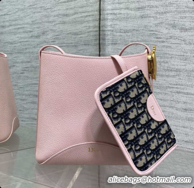 Grade Quality Dior Small Dior Médaillon Bucket Bag in Pink Grained Calfskin 6072556 2026