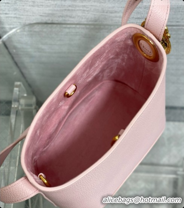 Grade Quality Dior Small Dior Médaillon Bucket Bag in Pink Grained Calfskin 6072556 2026