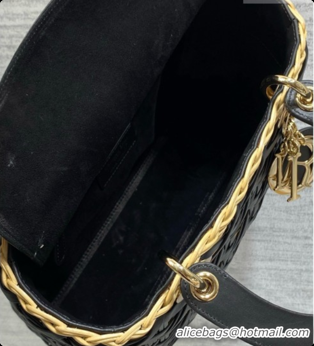 Super Quality Dior Medium Lady Dior Bag in Wicker & Leather Black 6072559 2026