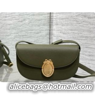 Best Price Dior Small Dior Médaillon Flap Bag in Green Grained Calfskin 6072563 2026