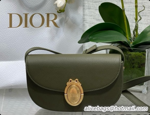 Best Price Dior Small Dior Médaillon Flap Bag in Green Grained Calfskin 6072563 2026