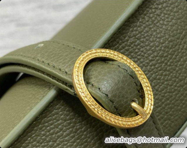 Best Price Dior Small Dior Médaillon Flap Bag in Green Grained Calfskin 6072563 2026