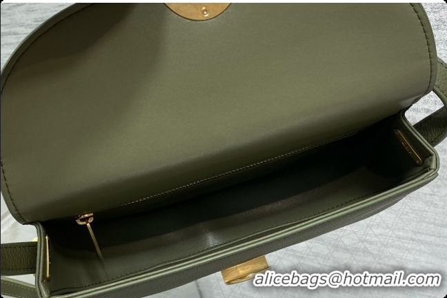 Best Price Dior Small Dior Médaillon Flap Bag in Green Grained Calfskin 6072563 2026
