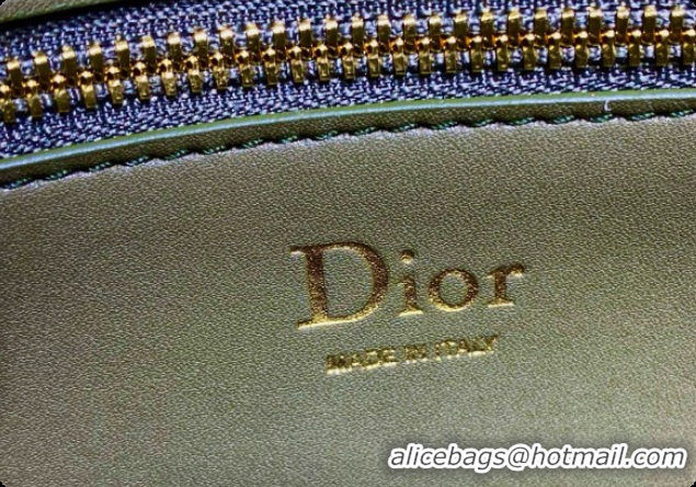 Best Price Dior Small Dior Médaillon Flap Bag in Green Grained Calfskin 6072563 2026