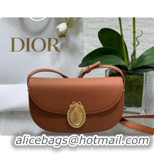Best Luxury Dior Small Dior Médaillon Flap Bag in Brown Grained Calfskin 6072564 2026