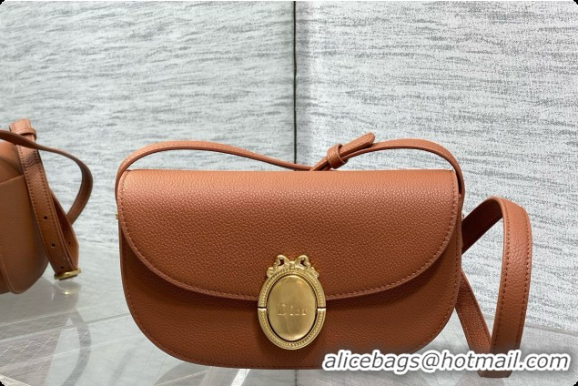 Best Luxury Dior Small Dior Médaillon Flap Bag in Brown Grained Calfskin 6072564 2026