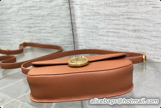 Best Luxury Dior Small Dior Médaillon Flap Bag in Brown Grained Calfskin 6072564 2026