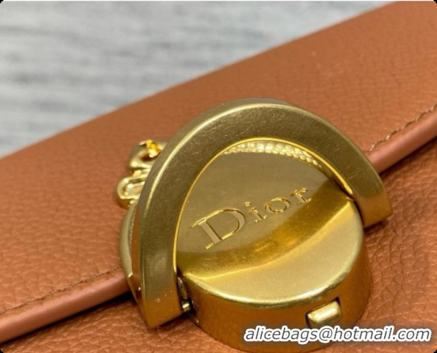 Best Luxury Dior Small Dior Médaillon Flap Bag in Brown Grained Calfskin 6072564 2026