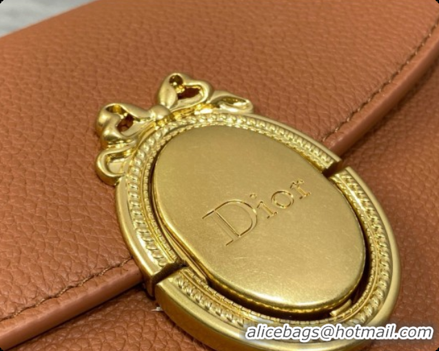 Best Luxury Dior Small Dior Médaillon Flap Bag in Brown Grained Calfskin 6072564 2026