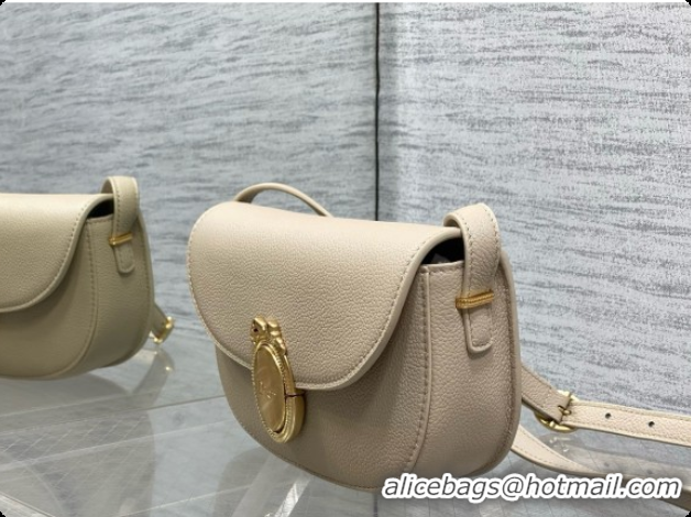 Grade Quality Dior Small Dior Médaillon Flap Bag in Beige Grained Calfskin 6072565 2026
