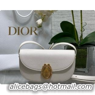Hot Style Dior Small Dior Médaillon Flap Bag in White Grained Calfskin 6072566 2026
