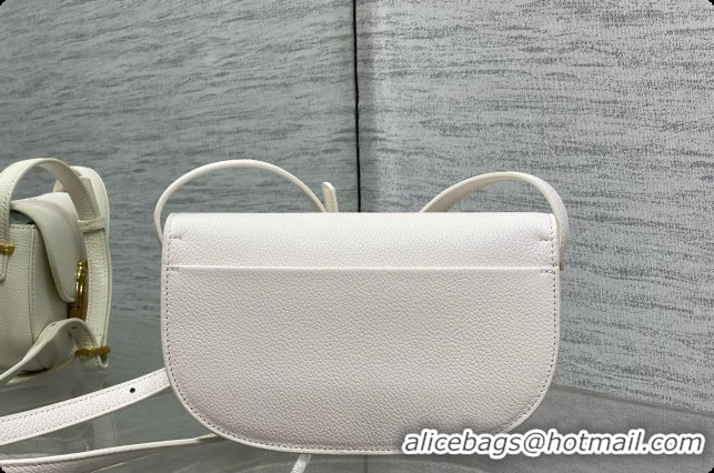 Hot Style Dior Small Dior Médaillon Flap Bag in White Grained Calfskin 6072566 2026