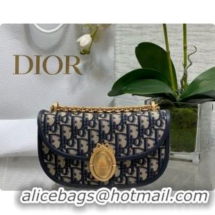 Sophisticated Dior Small Dior Médaillon Flap Bag in Blue Dior Oblique Jacquard 6072567 2026