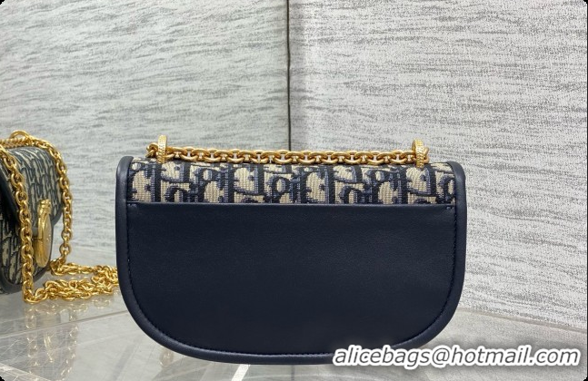 Sophisticated Dior Small Dior Médaillon Flap Bag in Blue Dior Oblique Jacquard 6072567 2026