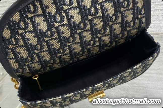 Sophisticated Dior Small Dior Médaillon Flap Bag in Blue Dior Oblique Jacquard 6072567 2026