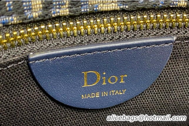 Sophisticated Dior Small Dior Médaillon Flap Bag in Blue Dior Oblique Jacquard 6072567 2026
