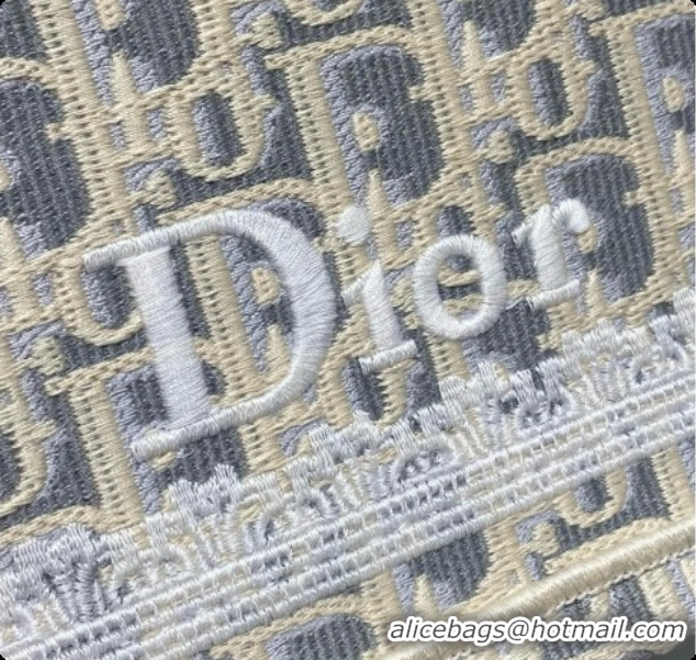 Pretty Style Dior Medium Dior Book Tote with Strap in Grey Dior Oblique Jacquard 6090235 2026
