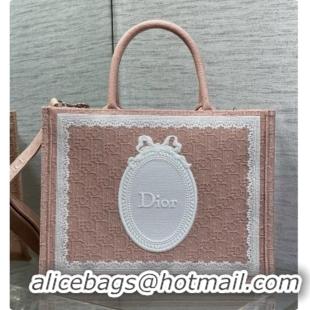 Top Grade Dior Medium Dior Book Tote with Strap in Pink Dior Oblique Jacquard and Dior Médaillon 6090239 2026