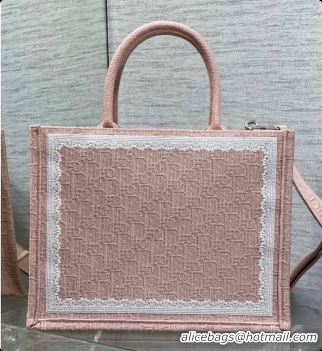 Top Grade Dior Medium Dior Book Tote with Strap in Pink Dior Oblique Jacquard and Dior Médaillon 6090239 2026